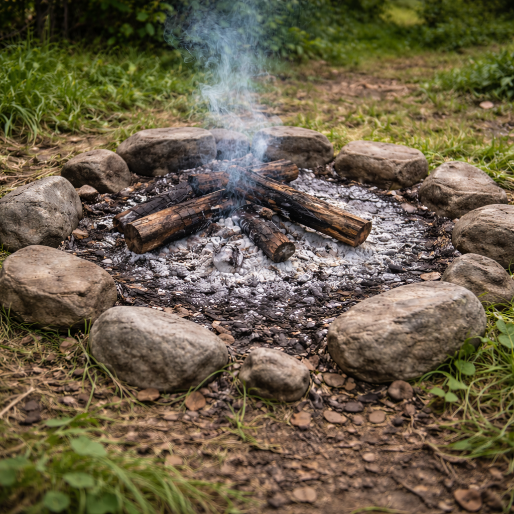 ohniště popel hnojivo